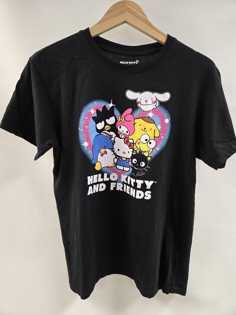 Hello Kitty And Friends Shirt Womens Large Black Sanrio Cartoon Graphic Tee 2024